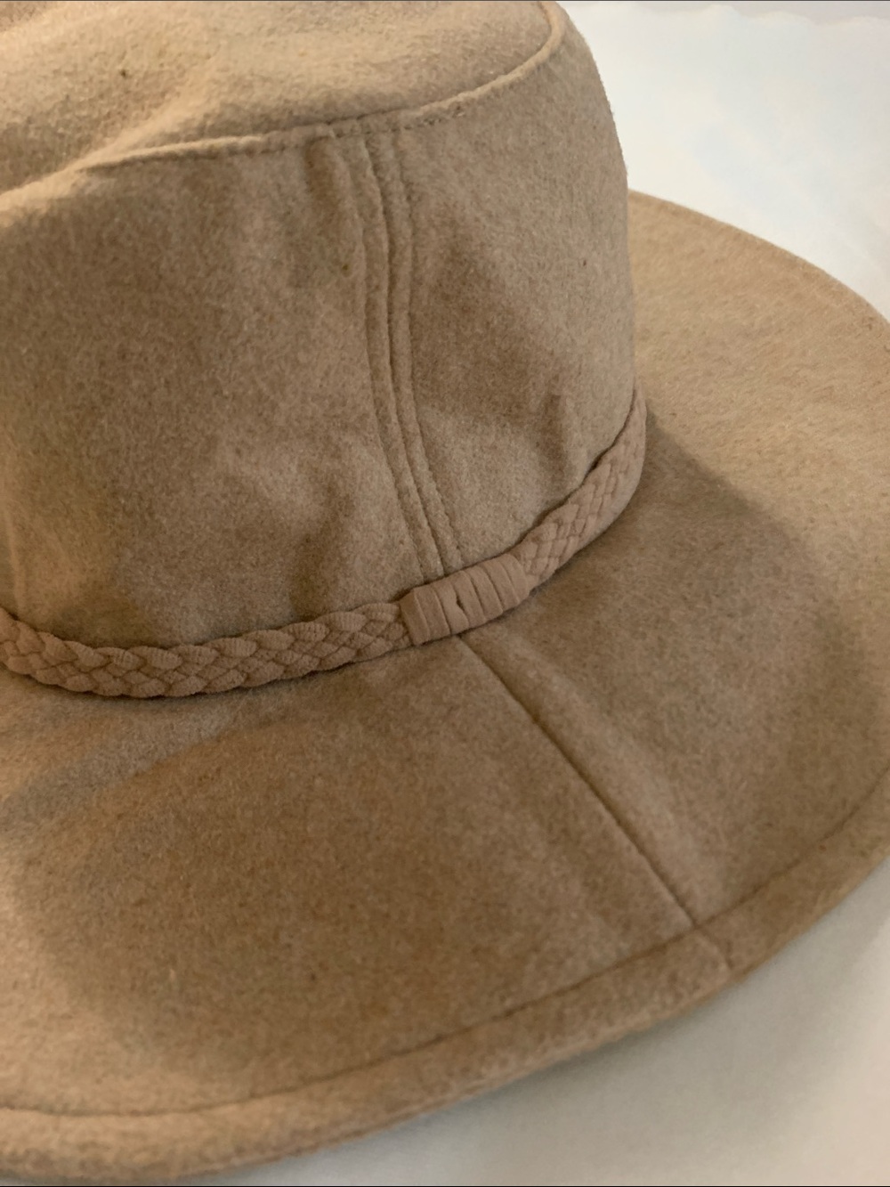 Women's ASN Wide-Brim Felt Hat with Braided Band - Brown